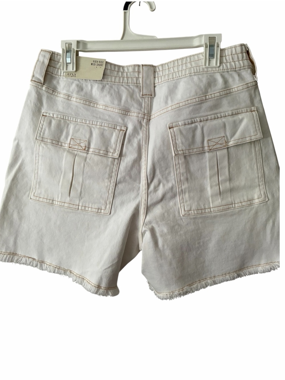 A.N.A High‑Rise Midi Shorts – White Denim– Size 12 – NWT - Picture 2 of 11